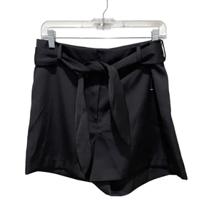 Joie pantaloncino elegante cintura vita alta cravatta nero donna taglia 8 nuovo senza etichette - Foto 1 di 9