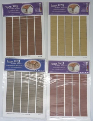 Z Scale Collection Of Paper Creek Model Works Textured Sheets--2 Sheets Per Pack - Image 1 of 3