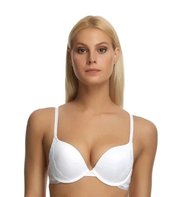 NWT Women's Apt. 9 White 36C Demi Plunge Underwire Push Up Bra ZA73B500Z - Image 1 of 4