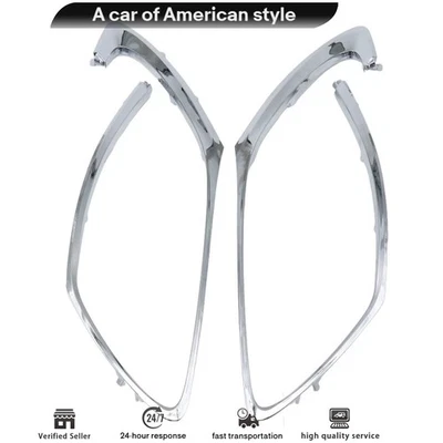 Conjunto de par de faros bisel de llanta izquierdo y derecho moldura cromada para Lexus GS 05-2011 Foto 1 de 4