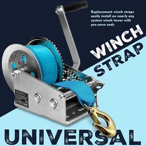 Boat Winch Strap with Hook Replacement 2" x 20 Feet-12000 Lbs Boat Winch Strap - Picture 1 of 6