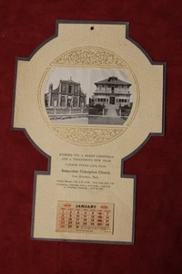 Calendario de la Iglesia de la Inmaculada Concepción 1939, Iron Mountain Michigan - Imagen 1 de 2