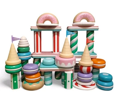 Myer Building Blocks Toy Candy Desert Themed FAO Schwarz Tasty Towers Castle - Image 1 of 4