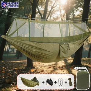 Hamaca de Camping con Mosquitero Mosquitero Portátil Viaje Exterior Playa Cama Colgante - Imagen 1 de 11