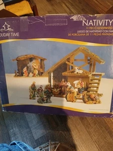 Holiday Time Vintage handbemalte Krippe - Bild 1 von 8