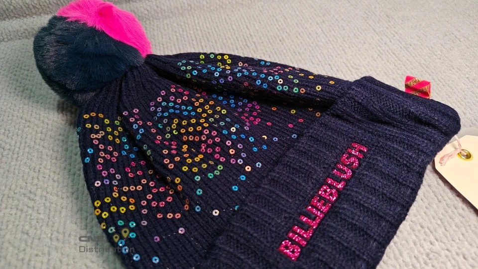 Sombrero BILLIEBLUSH POM-POM TALLA 2-3T para niños pequeños NUEVO STOCK EN EE. UU. Y ENVÍO Foto 1 de 3