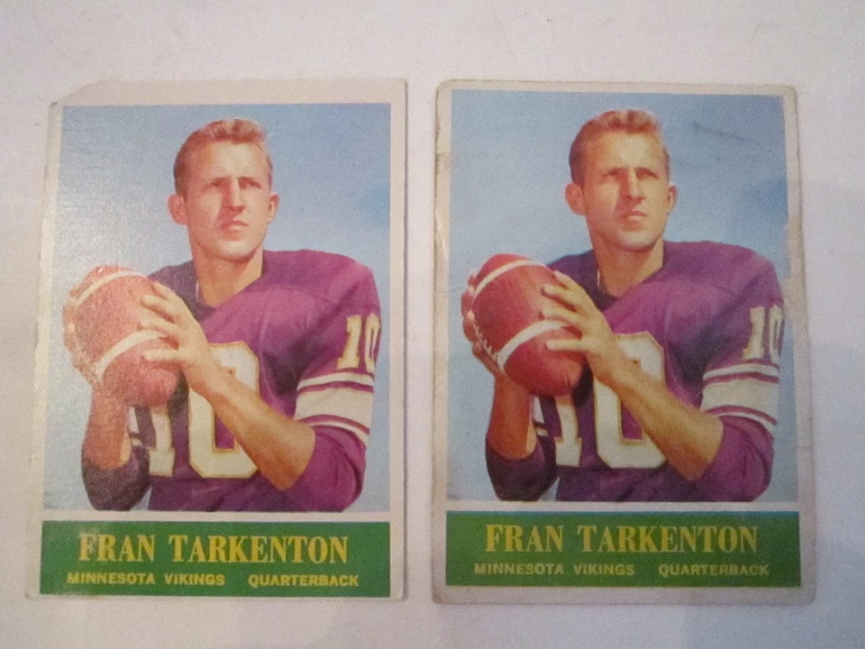 (2) 1964 FRAN TARKENTON #109 FOOTBALL CARDS - FAIR CONDITION - BOX CC - Image 1 of 2