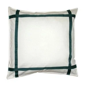 Juego de 2 fundas de almohada europeas Liz Claiborne BLYTHE marfil blanco verde azulado nuevo Foto 1 de 1