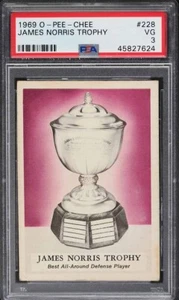 1969 O-Pee-Chee Hockey James Norris Trophy #228 PSA 3 - Bild 1 von 2