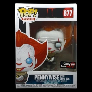 Funko Pop + Protector! Movies #877 Horror IT Pennywise with Glow Bug (GS) *Mint* - Picture 1 of 12