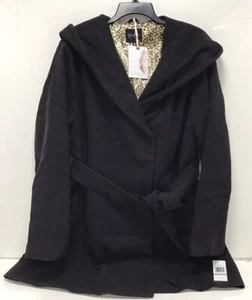 Jessica Simpson Womens Black Wool Blend Tiered Back Peacoat Size 3X - Picture 1 of 4
