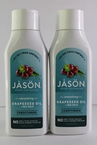 Lot of 2 Bottles Jason Smoothing Grapeseed Oil + Sea Kelp Conditioner 16 fl oz - Picture 1 of 3
