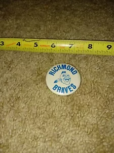 Vintage Richmond Braves Pinback Button - Picture 1 of 2