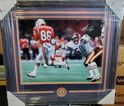 Foto autografiada enmarcada y enmarañada de los osos Mike Singletary 16x20 Schwartz patio 98 Foto 1 de 4