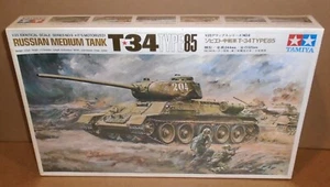 ^ Tamiya 1:25 Motorized Kit .. "WW II Russian T-34 Type 85 Medium Tank" NIB - Picture 1 of 9