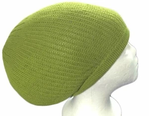 Lime Green Beret Tam Hat Rasta Slouch Beanie Cap Dreadlocks Dreads Hair M/L Ras - Picture 1 of 4
