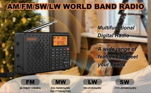 XHDATA D-109 Portable Radio - AM/SW/MW/FM, Bluetooth, TF Card Support - Picture 1 of 2
