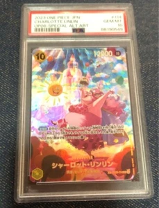 Tarjeta de una pieza japonesa Charlotte Linlin PSA10 etiqueta negra OP03-114 SP - Imagen 1 de 2
