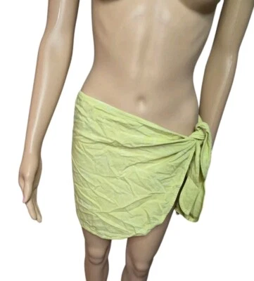NWT Volcom XS/S coco Ho sarong neon yellow summer beach - Image 1 of 2