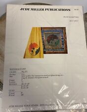 Vtg Judy Miller Publication Oriental Poppy Stain Glass Pattern 21.5"x21.5" JM-14