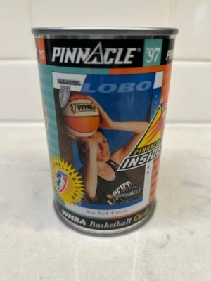 1997 Pinnacle Inside WNBA Rare REBECCA LOBO Sealed Collector Can w/ 10 Card Pack - Image 1 of 2