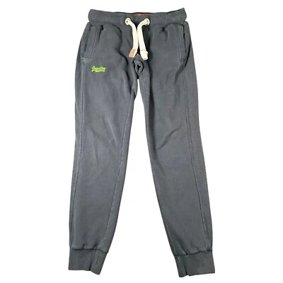 Superdry Orange Label Womens S Faded Gray Blue Slim Fit Fleece Joggers - Image 1 of 4