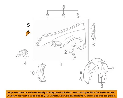Componentes de guardabarros CHRYSLER OEM 05-08 PT Cruiser - Soporte 5027109AB Foto 1 de 2