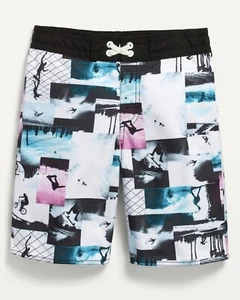 Old Navy Kids Size Medium (8)  Board Shorts Swim Trunks Built In Mesh Briefs $20 - Picture 1 of 2