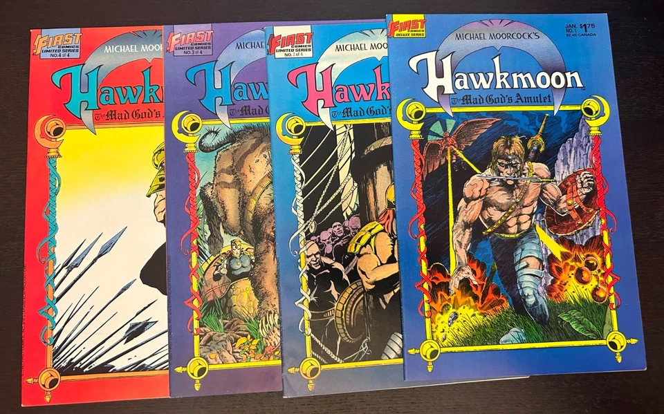 HAWKMOON MAD GODS AMULET #1-4 (First Comics 1987) -- #1 2 3 4 -- FULL Set - Image 1 of 1