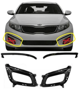 4 PCS FOG LIGHT LAMP COVER BEZEL HOLE FRAME & TRIM MOLDING FOR OPTIMA 2014 2015 - Picture 1 of 8