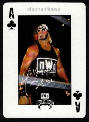 Cartas de póquer 1999 WCW nWo Nuevo Orden Mundial As de clubes Hulk Hogan Foto 1 de 2