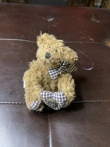 Vintage Boyds Bears hängende Ornamente blau kariert Herz 6 Zoll Teddybär Plüsch - Bild 1 von 3