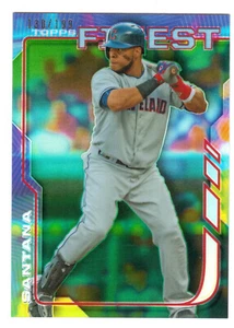 2014 FINEST #87 CARLOS SANTANA GREEN REFRACTOR #130/199 - Picture 1 of 1