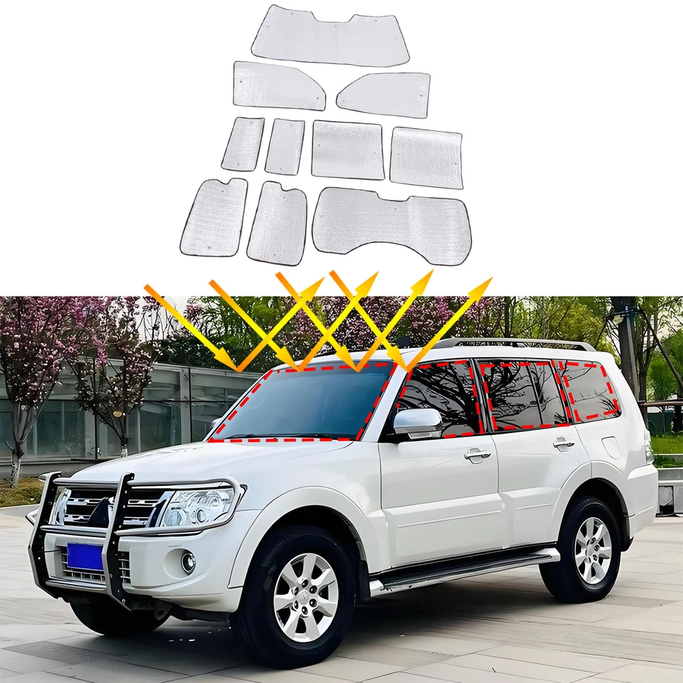 Car Full Window Sunshade Cover Shades Sun Visor For Mitsubishi Pajero V93 - image 1 of 4