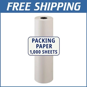 Large White Newsprint Roll - 30" W, 1000 Sheets for Safe Packaging & Storage - Picture 1 of 8