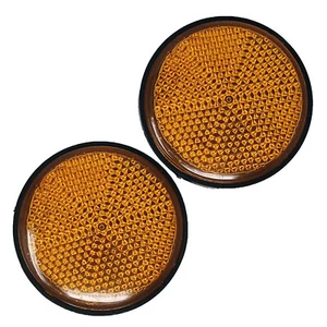 2x Catarifrangente riflettente rotondo 55mm pr Suzuki Burgman 650 Executive GC02 - Picture 1 of 7