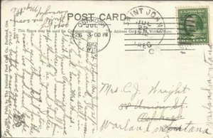D.P.O.-SAINT JOHNS(Multnomah County)OREGON JUL/22/1912 postcard view-Elks Temple - Picture 1 of 2