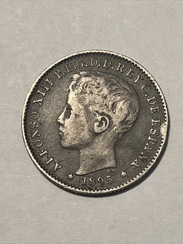 1895 Puerto Rico 20 Centavos Silver Coin Alfonso XIII Cover