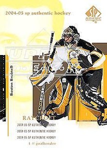 2004-05 SP Authentic Boston Bruins Hockey Card #7 Andrew Raycroft