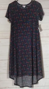 Lularoe Damen Carly Kleid Blau Dreiecke Größe Small Neu mit Etikett - Bild 1 von 3