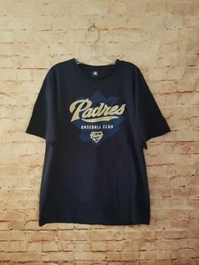 Vintage Nike San Diego Padres T-Shirt Men XL Extra Large Navy Blue Yellow - Picture 1 of 4