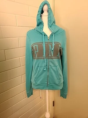 РОЗОВЫЙ Victoria's Secret полный молнии толстовка с капюшоном женщины средний длинным рукавом повседневный на открытом воздухе - Изображение 1 из 4