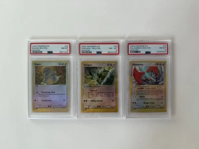 Bagon/Shelgon/Salamence PSA 8 Complete Evolution Line (1st Printing) EX DRAGON - Image 1 of 2