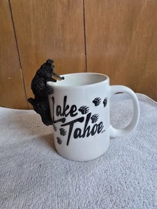 Lake Tahoe Souvenir Keramik Tasse mit Bären und Pfotenabdrücken - Bild 1 von 9