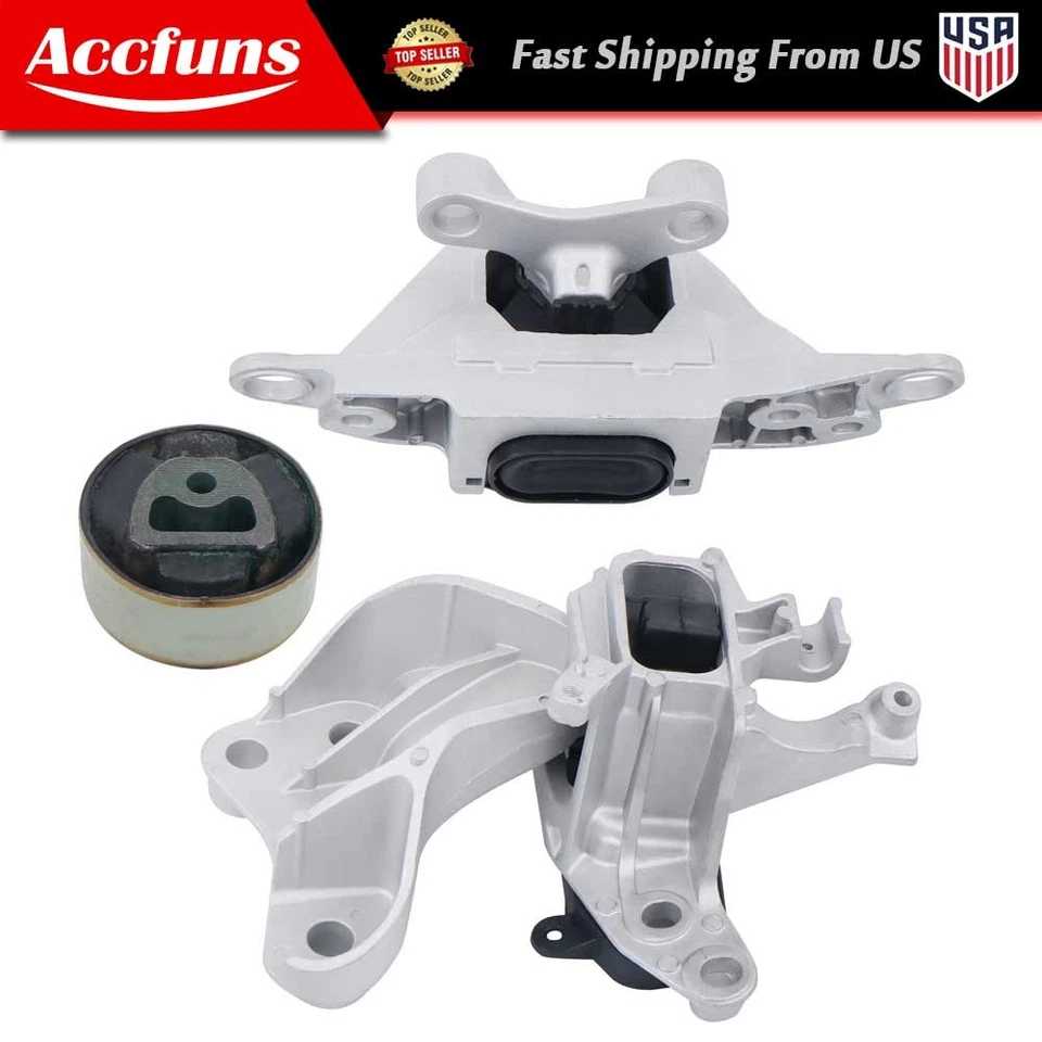 For Chevrolet Cruze 1.4L 2017-19 3× Automatic Trans Mounts & Engine Mount Set - Image 1 of 4