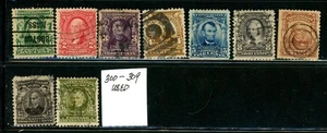 US Scott # 300 - 309 - Used - Nice Centering - CV=$44.00          (14-C254) - Picture 1 of 1