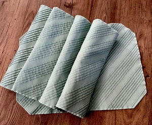 Set of 5 Teal Solid Placemats 12x17 Set - Picture 1 of 3