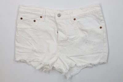 Pantalones cortos de mezclilla vintage Y2K Levis 501xx para mujer 28 botones corte mosca blancos Foto 1 de 4