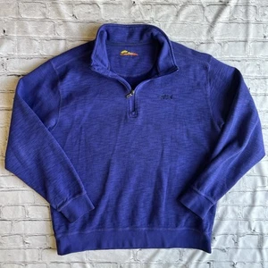 Orvis 1/4 Zip Purple Mens Pull Over Sweater Knit Preppy Casual Shirt Size Large - Picture 1 of 14