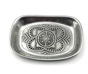 Wilton Armetale Zinn Mali Muster Brot Metall Tablett Vintage Afrika Serie Stamm - Bild 1 von 4